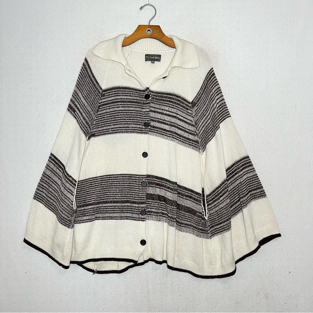 Michael Stars Womens Cotton Cashmere Knit Cardigan Sweater Poncho Size XS/S